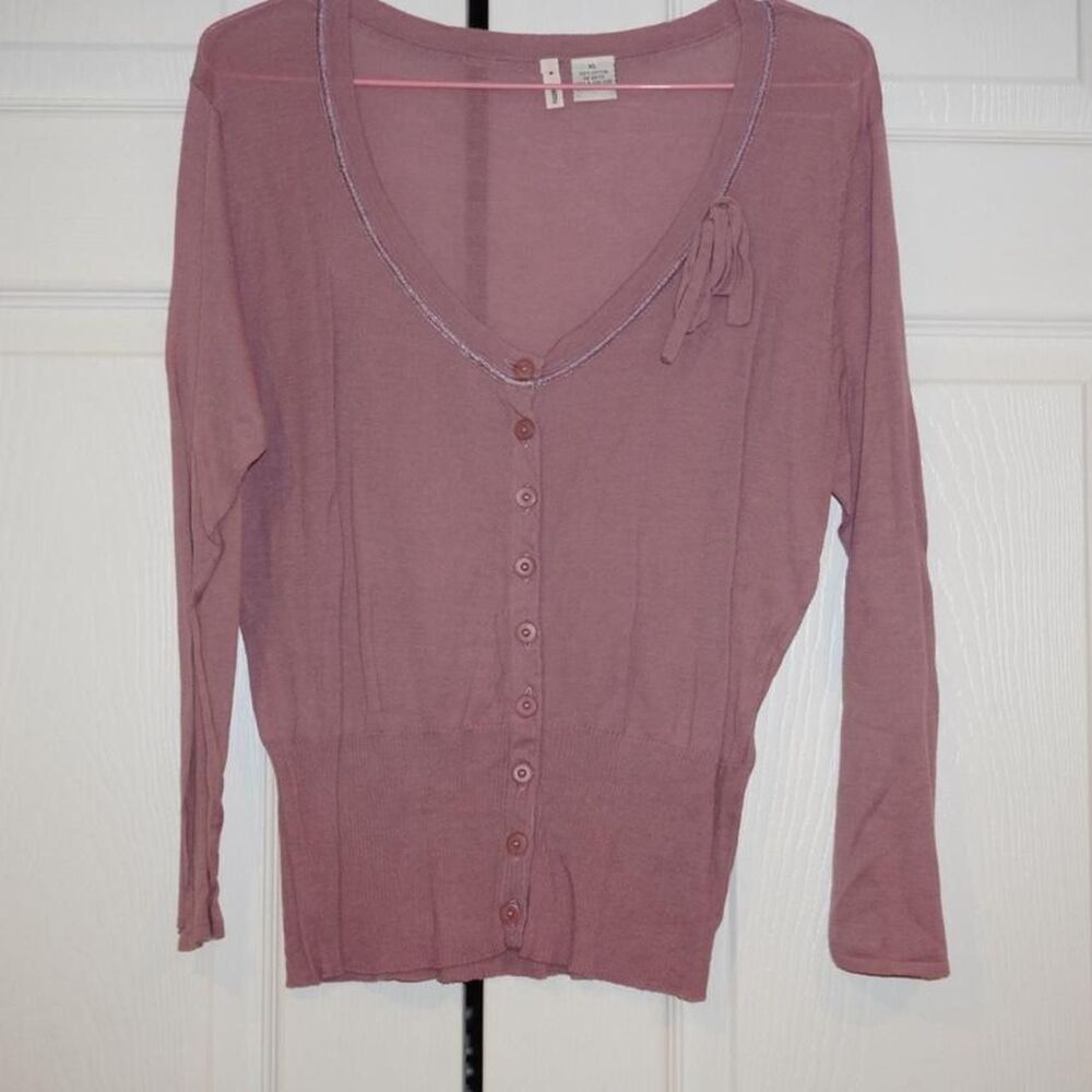American-vintage Women's Pink and Purple Cardigan